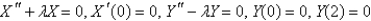 <strong>Consider Laplace's equation on a rectangle, with boundary conditions . When the variables are separated using , the resulting problems for and are</strong> A) B) C) D) E)