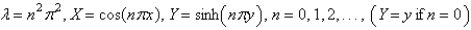 <strong>The solutions of the eigenvalue problem and the other problem from the previous problem are</strong> A) B) C) D) E)