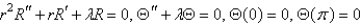 <strong>Consider the problem with boundary conditions , . Separate variables using . The resulting problems for are</strong> A) B) C) D) E)
