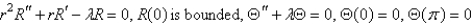 <strong>Consider the problem with boundary conditions , . Separate variables using . The resulting problems for are</strong> A) B) C) D) E)