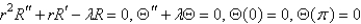 <strong>Consider the problem with boundary conditions , . Separate variables using . The resulting problems for are</strong> A) B) C) D) E)