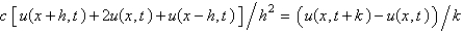<strong>Consider the heat problem . Replace with a central difference approximation with and with a forward difference approximation with . The resulting equation is</strong> A) B) C) D) E)