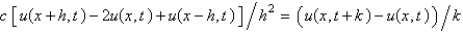 <strong>Consider the heat problem . Replace with a central difference approximation with and with a forward difference approximation with . The resulting equation is</strong> A) B) C) D) E)