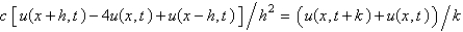 <strong>Consider the heat problem . Replace with a central difference approximation with and with a forward difference approximation with . The resulting equation is</strong> A) B) C) D) E)
