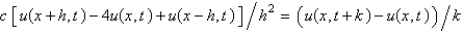 <strong>Consider the heat problem . Replace with a central difference approximation with and with a forward difference approximation with . The resulting equation is</strong> A) B) C) D) E)