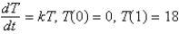 <strong>A frozen chicken at is taken out of the freezer and placed on a table at . One hour later the temperature of the chicken is . The mathematical model for the temperature as a function of time is (assuming Newton's law of warming)</strong> A) B) C) D) E)