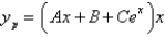<strong>The correct form of the particular solution of is</strong> A) B) C) D) E)