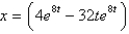 <strong>In the previous problem, the solution for the position, , is</strong> A) B) C) D) E)