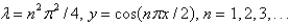 <strong>The solution of the eigenvalue problem is</strong> A) B) C) D) E)