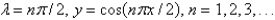 <strong>The solution of the eigenvalue problem is</strong> A) B) C) D) E)