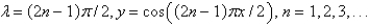 <strong>The solution of the eigenvalue problem is</strong> A) B) C) D) E)