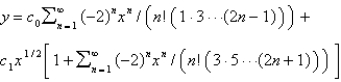<strong>Using power series methods, the solution of is</strong> A) B) C) D) E)