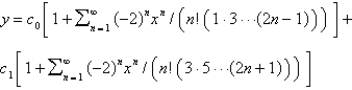 <strong>Using power series methods, the solution of is</strong> A) B) C) D) E)