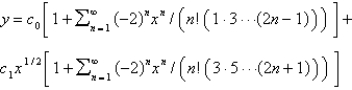 <strong>Using power series methods, the solution of is</strong> A) B) C) D) E)