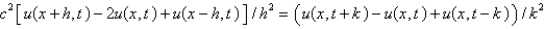 <strong>Consider the problem . Replace with a central difference approximation with and with a central difference approximation with The resulting equation is</strong> A) B) C) D) E)