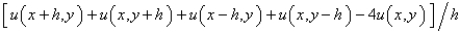 <strong>The five point approximation of the Laplacian is</strong> A) B) C) D) E)
