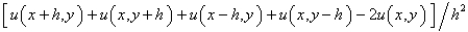 <strong>The five point approximation of the Laplacian is</strong> A) B) C) D) E)