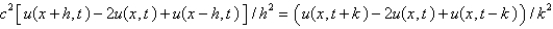 <strong>Consider the problem , . Replace with a central difference approximation with and with a central difference approximation with . The resulting equation is</strong> A) B) C) D) E)