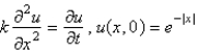 <strong>Consider the temperature, , in an infinite rod , with an initial temperature of . The mathematical model for this is</strong> A) B) C) D) E)