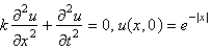 <strong>Consider the temperature, , in an infinite rod , with an initial temperature of . The mathematical model for this is</strong> A) B) C) D) E)