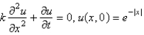 <strong>Consider the temperature, , in an infinite rod , with an initial temperature of . The mathematical model for this is</strong> A) B) C) D) E)
