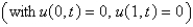 <strong>Consider the problem of a vibrating string, tightly-stretched between and , with a fixed initial position, , and zero initial velocity. The mathematical problem for the deflection, , is </strong> A) B) C) D) E)