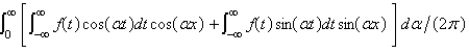 <strong>The Fourier integral representation of a function f is given by</strong> A) B) C) D) E)