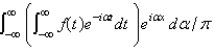<strong>The complex form of the Fourier integral of a function f is</strong> A) B) C) D) E)