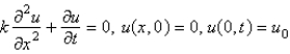 <strong>Consider the problem of finding the temperature in a semi-infinite rod with zero initial temperature and a fixed constant temperature, , at . The mathematical model for this problem is</strong> A) B) C) D) E)