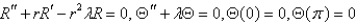 <strong>In the previous problem, separate variables using . The resulting problems are</strong> A) B) C) D) E)