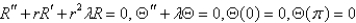 <strong>In the previous problem, separate variables using . The resulting problems are</strong> A) B) C) D) E)