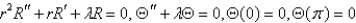 <strong>In the previous problem, separate variables using . The resulting problems are</strong> A) B) C) D) E)