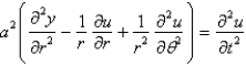 <strong>The two dimensional wave equation in polar coordinates is</strong> A) B) C) D) E)