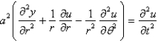 <strong>The two dimensional wave equation in polar coordinates is</strong> A) B) C) D) E)