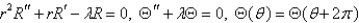 <strong>In the previous problem, separate variables using . The resulting problems are</strong> A) B) C) D) E)