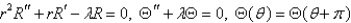 <strong>In the previous problem, separate variables using . The resulting problems are</strong> A) B) C) D) E)