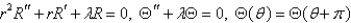 <strong>In the previous problem, separate variables using . The resulting problems are</strong> A) B) C) D) E)