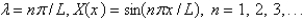 <strong>The solution of the eigenvalue problem from the previous problem is</strong> A) B) C) D) E)