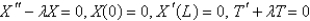 <strong>Consider the equation with conditions . When separating variables with , the resulting problems for are</strong> A) B) C) D) E)