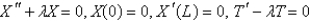 <strong>Consider the equation with conditions . When separating variables with , the resulting problems for are</strong> A) B) C) D) E)