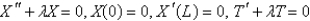 <strong>Consider the equation with conditions . When separating variables with , the resulting problems for are</strong> A) B) C) D) E)