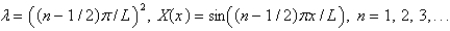 <strong>The solution of the eigenvalue problem from the previous problem is</strong> A) B) C) D) E)