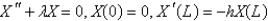 <strong>After separating variables in the previous problem, the eigenvalue problem becomes</strong> A) B) C) D) E)