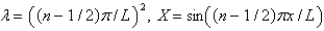 <strong>The solution of the eigenvalue problem in the previous problem is</strong> A) B) C) D) E)