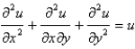 <strong>The differential equation is Select all that apply.</strong> A) linear B) nonlinear C) hyperbolic D) elliptic E) parabolic