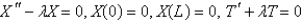 <strong>Consider the equation with conditions . When separating variables with , the resulting problems for are</strong> A) B) C) D) E)