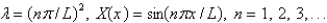<strong>The solution of the eigenvalue problem from the previous problem is</strong> A) B) C) D) E)