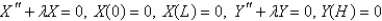 <strong>Consider the equation with conditions . When separating variables with , the resulting problems for are</strong> A) B) C) D) E)