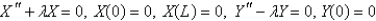 <strong>Consider the equation with conditions . When separating variables with , the resulting problems for are</strong> A) B) C) D) E)