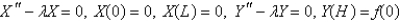 <strong>Consider the equation with conditions . When separating variables with , the resulting problems for are</strong> A) B) C) D) E)